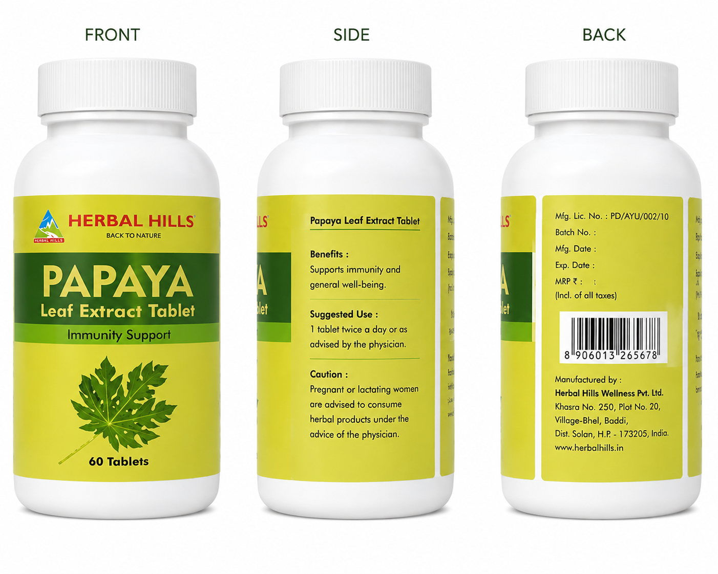 Herbal Hills Papaya Leaf Extract Tablet